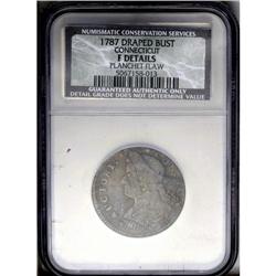 1787 COPPER Connecticut Copper, Draped Bust Left--Plan