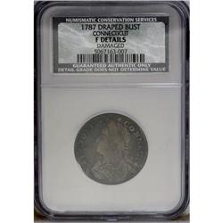 1787 COPPER Connecticut Copper, Draped Bust Left--Dama