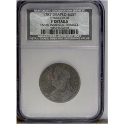1787 COPPER Connecticut Copper, Draped Bust Left--Envi