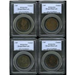 1787 COPPER Connecticut Copper, Draped Bust Left Fine