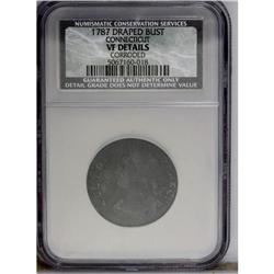 1787 COPPER Connecticut Copper, Draped Bust Left--Corr