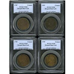 1787 COPPER Connecticut Copper, Draped Bust Left VF30