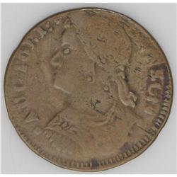 1787 COPPER Connecticut Copper, Draped Bust Left VF30