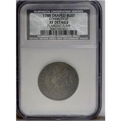 1788 COPPER Connecticut Copper, Draped Bust Left--Plan