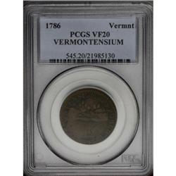 1786 COPPER Vermont Copper, VERMONTENSIUM VF20 PCGS. R