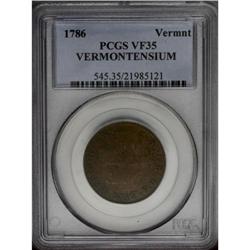 1786 COPPER Vermont Copper, VERMONTENSIUM VF35 PCGS. R