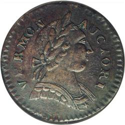 1787 COPPER Vermont Copper, BRITANNIA AU53 NGC. RR-13,