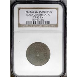 1783 COPPER Nova Constellatio Copper, Pointed Rays, Sm