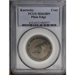(1792-94) TOKEN Kentucky Token, Plain Edge MS62 Brown