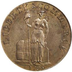 1795 1C Talbot, Allum & Lee Cent MS64 Red and Brown PC