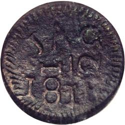 1818 1/2RL New Spain (Texas) Jola Half Real, Large Pla