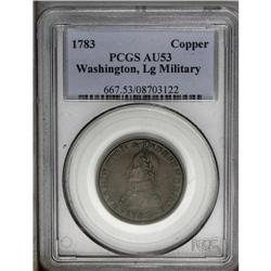 1783 1C Washington & Independence Cent, Large Military