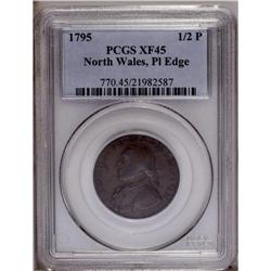 Undated 1/2P Washington North Wales Halfpenny, Plain E