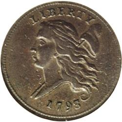 1793 1/2 C VF30 NGC. C-3, B-3, R.3. Medium to dark bro