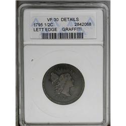 1795 1/2 C Lettered Edge VF30 ANACS. B-2a, C-2a, R.3.