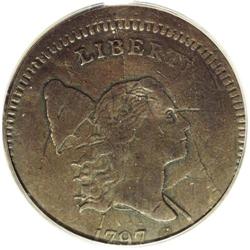 1797 1/2 C 1 Above 1--Struck 3% Off Center--Plain Edge