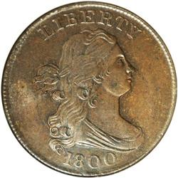 1800 1/2 C MS64 Brown NGC. C-1, B-1, R.1. Manley Die S