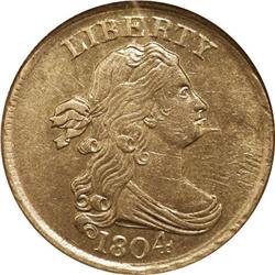 1804 1/2 C Spiked Chin MS62 Brown NGC. C-8, B-7, R.1.