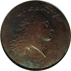 1793 Chain 1C AMERICA--Tooled, Rim Damage--NCS. VG Det