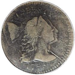 1795 1C Plain Edge--Double Struck--Fine 12 PCGS. S-78,