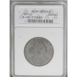 1803 1C Small Date, Small Fraction--Tooled--ANACS. AU5