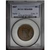 Image 3 : 1847 1C MS64 Red and Brown PCGS. N-3, R.3. Die State e
