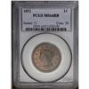 Image 1 : 1852 1C MS64 Red and Brown PCGS. N-8, R.2. GDS d.