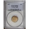 Image 3 : 1857 1C MS66 PCGS. The lustrous tan-gold surfaces are