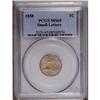 Image 3 : 1858 1C Small Letters MS65 PCGS. Low Leaves, Closed E