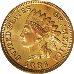 1886 1C Type One MS65 Red PCGS. The Type One is the mo