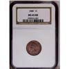 Image 1 : 1888 1C MS65 Red and Brown NGC. Medium intensity-coppe