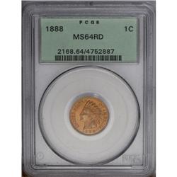 1888 1C MS64 Red PCGS. A nicely struck fire-red near-G