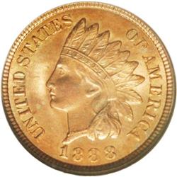 1888 1C MS65 Red NGC. The 1888 is curiously elusive in