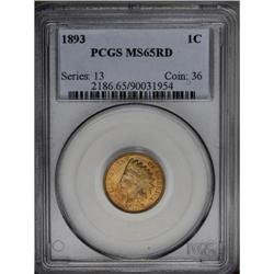 1893 1C MS65 Red PCGS. Well struck with dynamic mint l