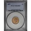 Image 1 : 1897 1C MS64 Red PCGS. A radiant near-Gem that is just