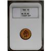 Image 1 : 1901 1C MS65 Red NGC. Deep brick-red color is radiated