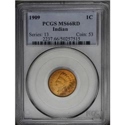 1909 1C MS66 Red PCGS. Boldly struck with glorious sun