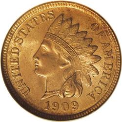 1909-S 1C MS66 Red NGC. This final-year key date examp