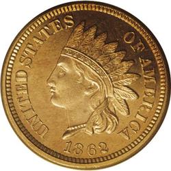 1862 1C PR66 Cameo PCGS. A lovely proof example of thi