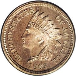 1863 1C PR65 PCGS. This is a brilliant Gem proof with