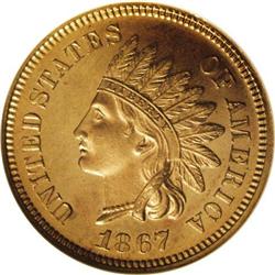 1867 1C PR65 Cameo ANACS. A splendid cameo proof India