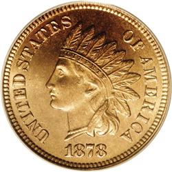 1878 1C PR66 Red PCGS. This is a fully struck and high