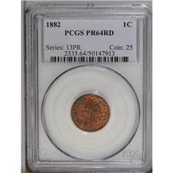 1882 1C PR64 Red PCGS. This is a sharply struck proof
