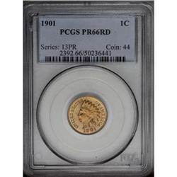 1901 1C PR66 Red PCGS. Although brightly mirrored, a h