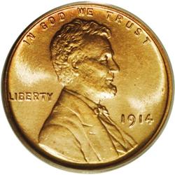 1914 1C MS66 Red PCGS. Lustrous in the fields and rath