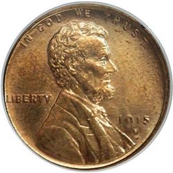 1915-S 1C MS65 Red PCGS. Both sides of this matte-text