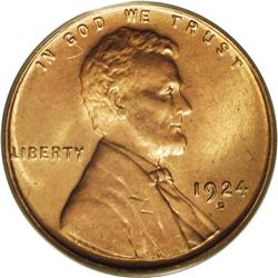 1924-D 1C MS65 Red PCGS. Ex: Tom Mershon Collection. T