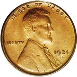 1924-S 1C MS64 Red PCGS. One of the key dates to the L