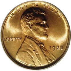 1925 1C MS67 Red PCGS. A completely even and uninterru