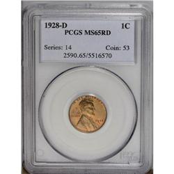 1928-D 1C MS65 Red PCGS. The design elements are boldl